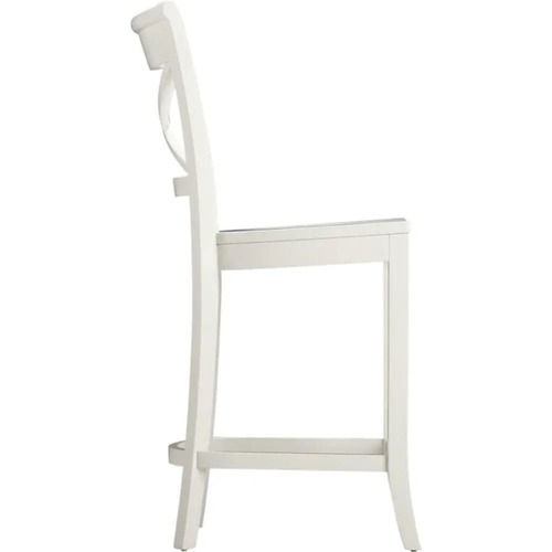 Used Crate & Barrel Vintner White Wood Dining Chair for sale on AptDeco