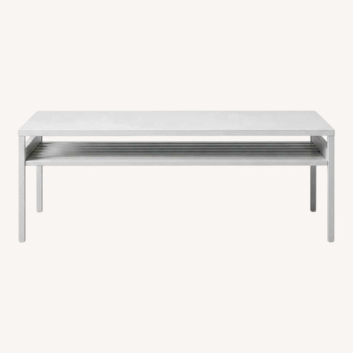 Used IKEA NYBODA White Metal Coffee Table for sale on AptDeco