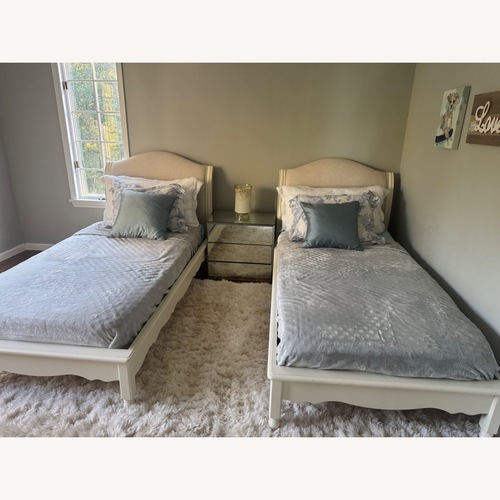 Used Country Willow Girl’s Twin Beds w Vanity for sale on AptDeco