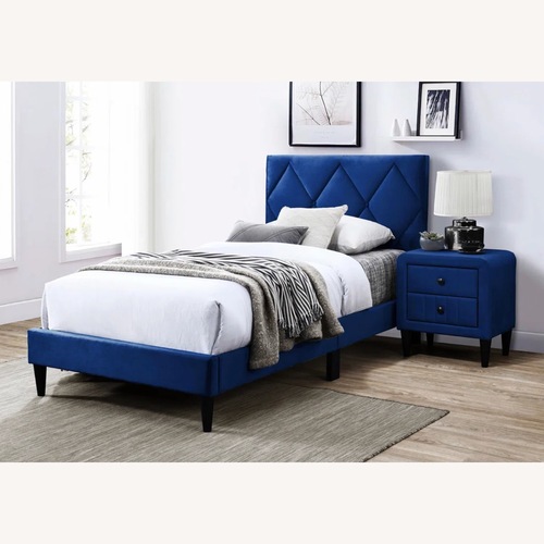 Used Bed Bath & Beyond Kayden Upholstered Twin Bed Frame  for sale on AptDeco