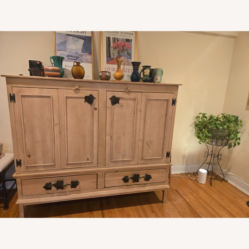 Used Domain Furniture Natural Wood Media Storage for sale on AptDeco