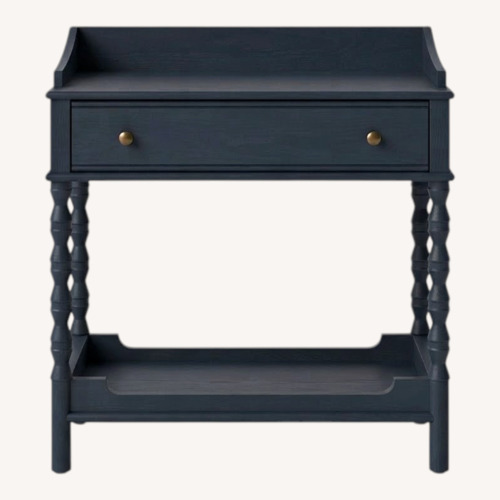 Used Lulu & Georgia Ginny Macdonald Topia Black Wood Nightstand for sale on AptDeco