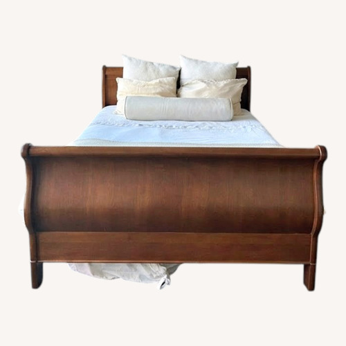 Used Vintage Ethan Allen Queen Bed Frame for sale on AptDeco