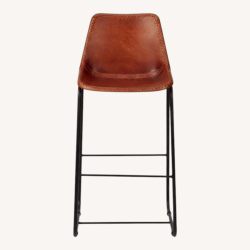 Used CB2 Roadhouse Saddle Leather Bar Stool for sale on AptDeco