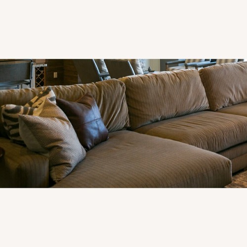 Used CR Laine Menswear Stripe sectional W End Chaise for sale on AptDeco