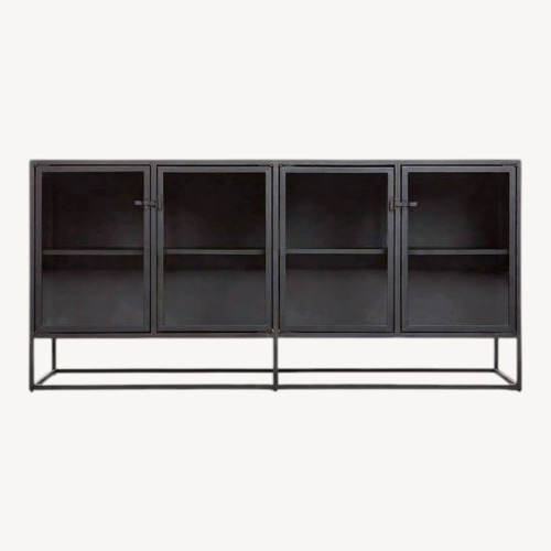 Used Crate & Barrel Casement Black Metal Sideboard for sale on AptDeco