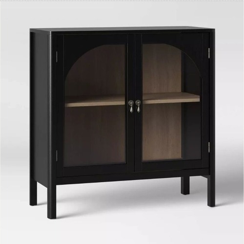 Used Target Threshold New Bedford 2-Door Accent Cabinet, Black for sale on AptDeco
