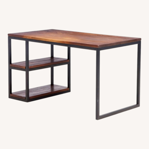 Used Arhaus Palmer Dark Brown Wood Desk for sale on AptDeco