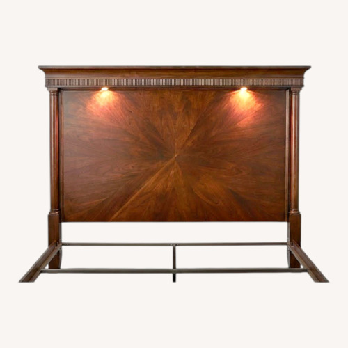 Used Wooden King Sized Headboard with Beautiful Detail for sale on AptDeco