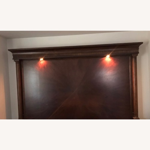 Used Wooden King Sized Headboard with Beautiful Detail for sale on AptDeco