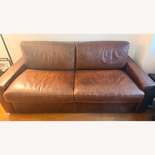 Used Restoration Hardware Maxwell Dark Brown Sleeper Sofa for sale on AptDeco