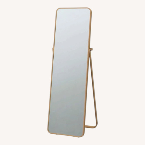 Used IKEA IKORNNES Natural Wood Floor Mirror for sale on AptDeco