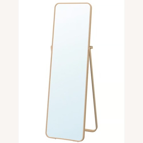Used IKEA IKORNNES Natural Wood Floor Mirror for sale on AptDeco