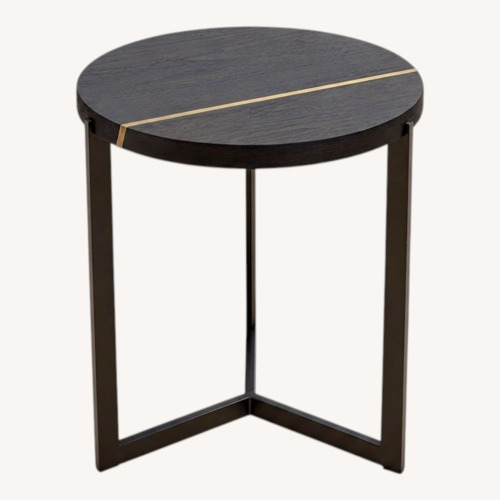 Used Dark Black Wood Side Table for sale on AptDeco