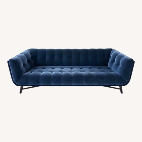 Used Roche Bobois Blue Velvet 3+ Seater Sofa for sale on AptDeco