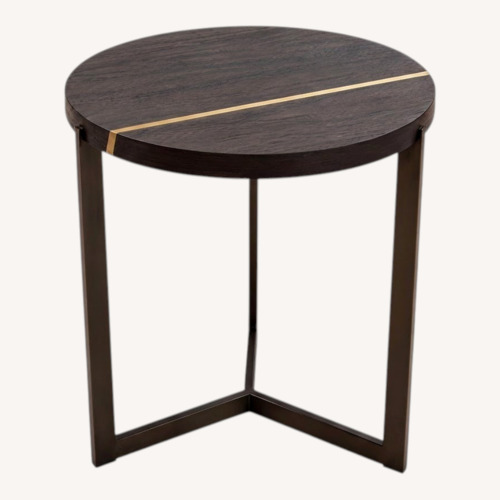 Used Dark Brown Wood Side Table for sale on AptDeco