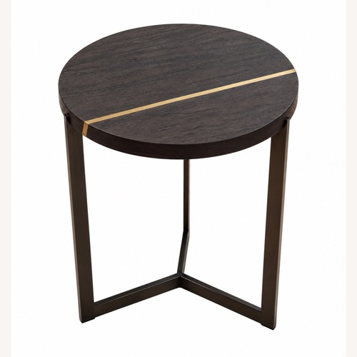 Used Dark Brown Wood Side Table for sale on AptDeco
