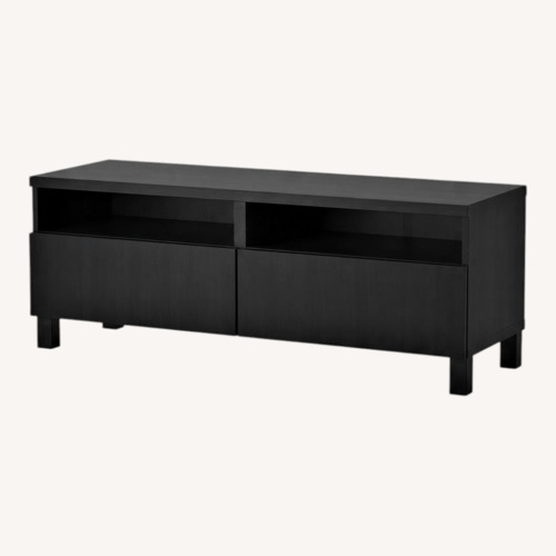 Used IKEA Besta TV Unit with Glass Top & 2 Drawers for sale on AptDeco