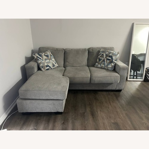 Used Light Gray Fabric 2 Piece Sectional for sale on AptDeco