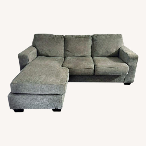 Used Light Gray Fabric 2 Piece Sectional for sale on AptDeco