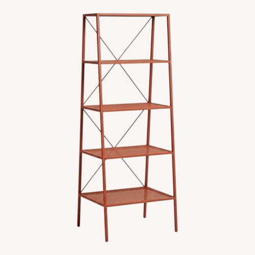 Used Pair of CB2 Red Metal Bookcases for sale on AptDeco