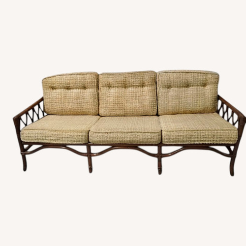 Used Ficks Reed Rattan Sofa for sale on AptDeco