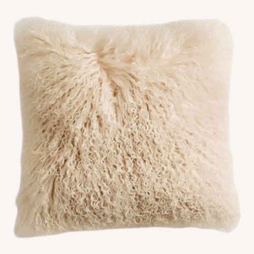 Used West Elm Pink Lamb Pillow for sale on AptDeco