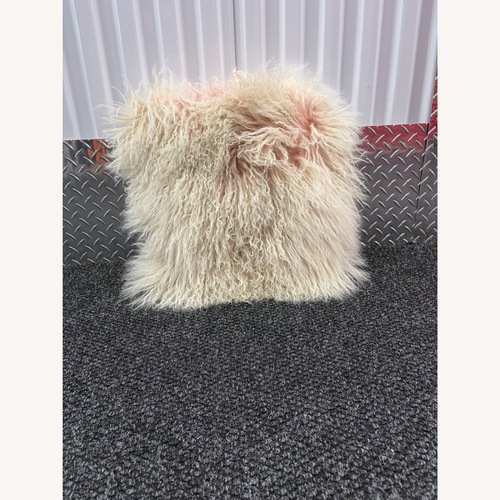 Used West Elm Pink Lamb Pillow for sale on AptDeco