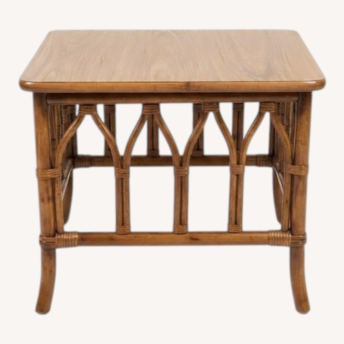 Used Vintage/Antique Natural Wood Side Table for sale on AptDeco