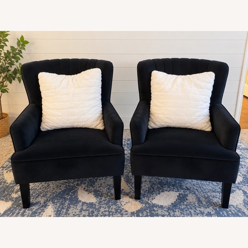 Used Set of 2 Velvet Accent Chairs for sale on AptDeco