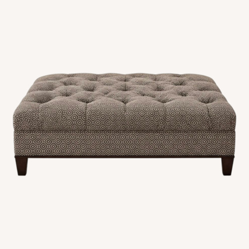 Used CR Laine Tufted Ottoman in Geometric Pattern for sale on AptDeco