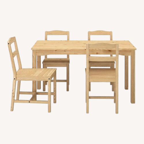 Used IKEA Natural Wood Dining Set for sale on AptDeco