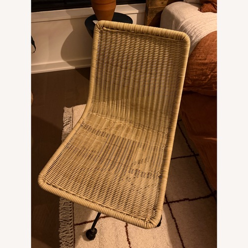 Used West Elm Slope Office Chair Wicker Natural for sale on AptDeco