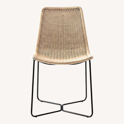 Used West Elm Slope Office Chair Wicker Natural for sale on AptDeco