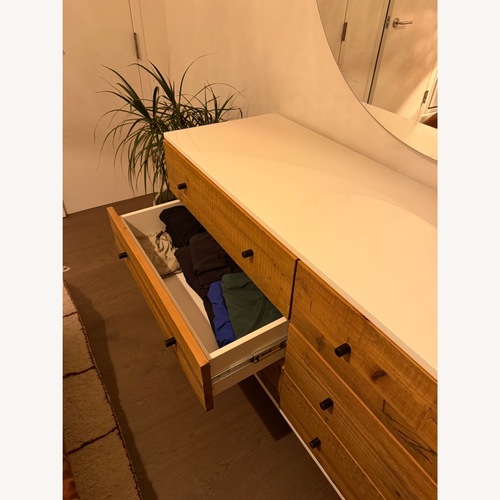 Used West Elm Reclaimed Wood + Lacquer 6-Drawer Dresser for sale on AptDeco