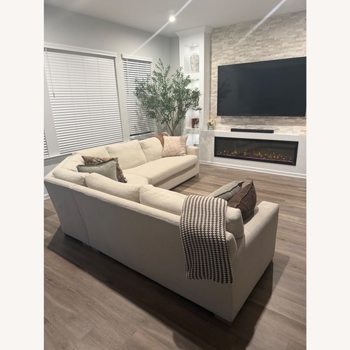 Used Crate & Barrel Axis Natural 3+ Piece Sectional for sale on AptDeco