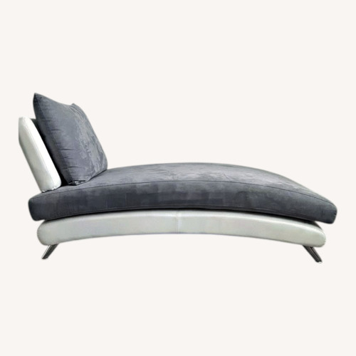 Used Italian Leather & Microfiber Chaise Lounge for sale on AptDeco