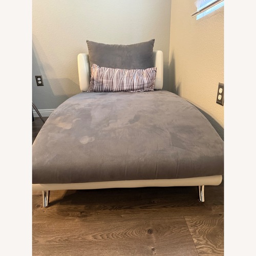 Used Italian Leather & Microfiber Chaise Lounge for sale on AptDeco