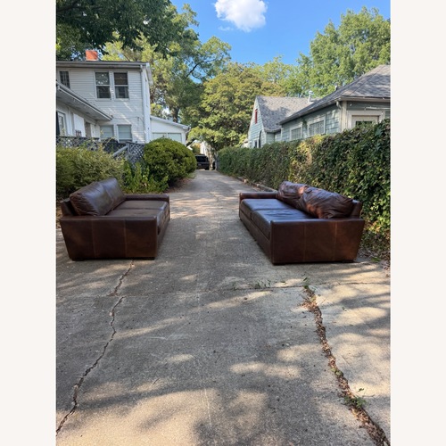 Used Restoration Hardware Dark Brown 2 Seater Sofa for sale on AptDeco
