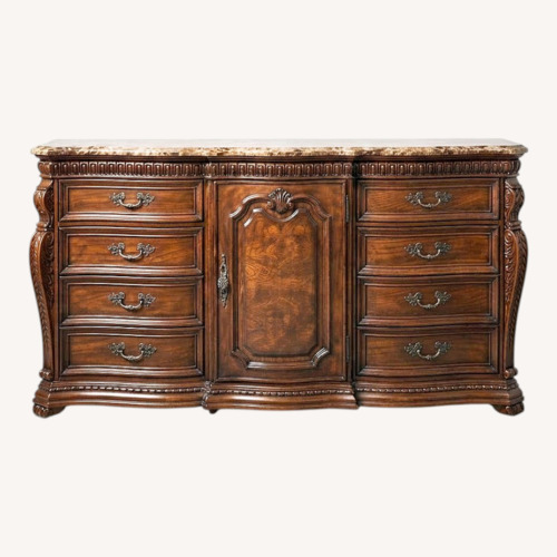 Used Dark Brown Marble Dresser for sale on AptDeco