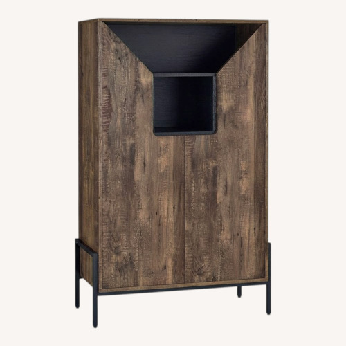 Used Dark Brown Wood Armoire for sale on AptDeco