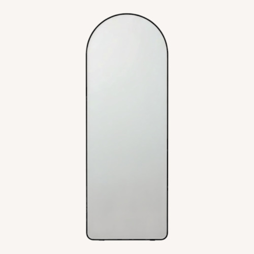Used IKEA LINDBYN Black Glass Floor Mirror for sale on AptDeco