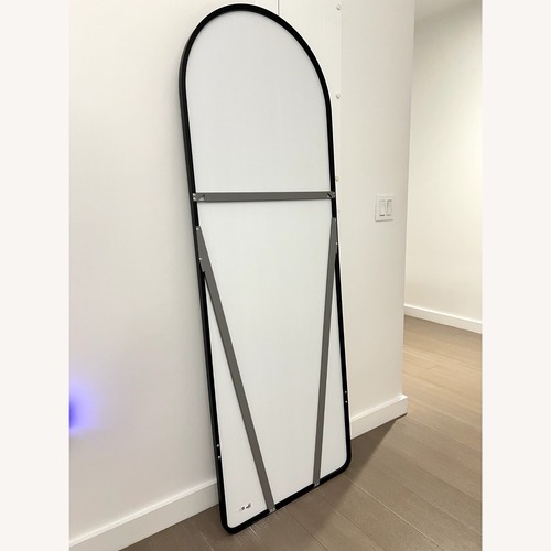 Used IKEA LINDBYN Black Glass Floor Mirror for sale on AptDeco