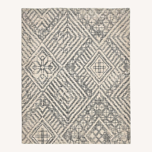 Used West Elm Wool Blend Stone Tile Wool Area Rug 8' x 10' for sale on AptDeco
