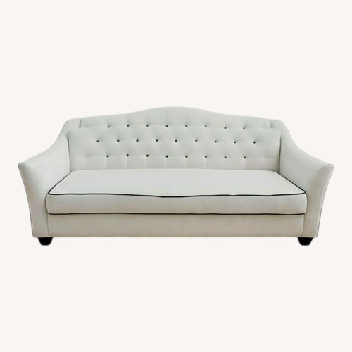 Used Luxury 3 Seater White Tufted Sofa for sale on AptDeco