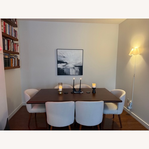 Used AllModern Soleil 74" Dining Table Dark Brown for sale on AptDeco