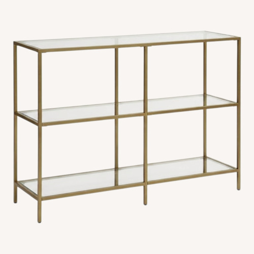 Used Wayfair Gold Glass Console Table for sale on AptDeco