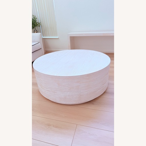 Used Volume Drum Round Coffee Table  for sale on AptDeco
