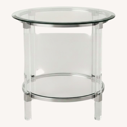 Used Transparent Glass Side Table for sale on AptDeco