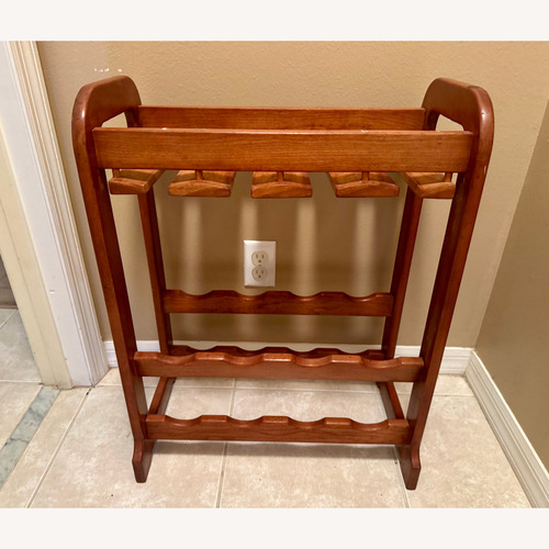 Used Vintage/Antique Finds Light Brown Wood Bar Cart for sale on AptDeco